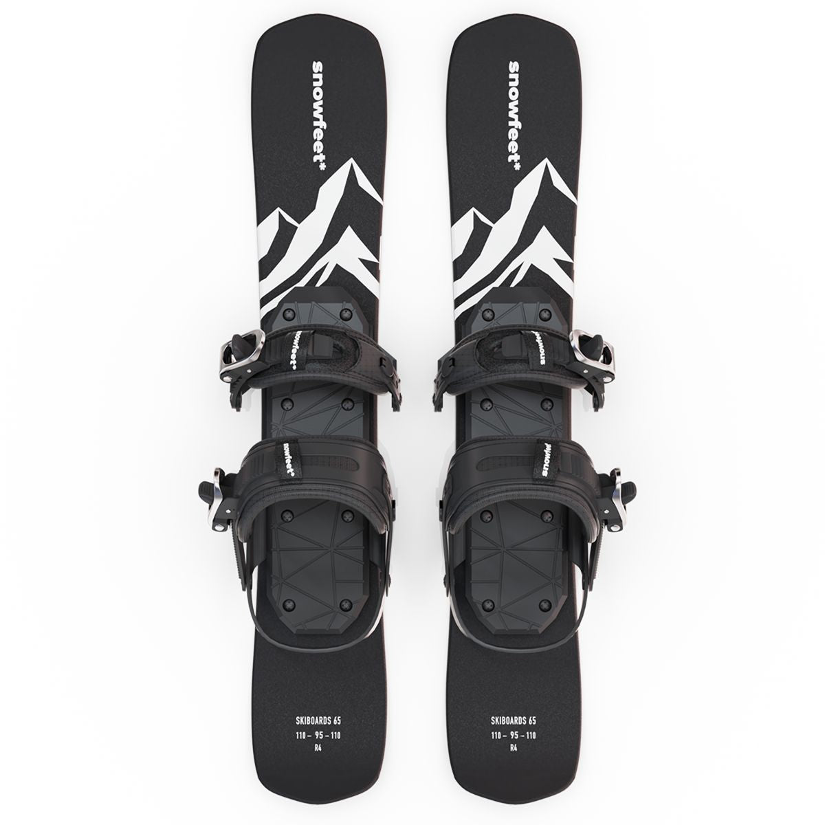 Snowfeet* Skiblades | 65 CM | Skiboards Snowblades Short Mini Skis - snowfeet*